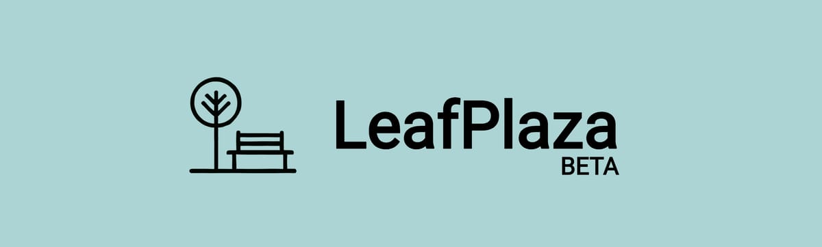 The LeafPlaza header and logo